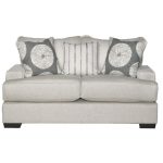 Casual Contemporary Flax Gray Loveseat – Raven