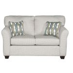 Casual Contemporary Ivory Loveseat – Wall St.