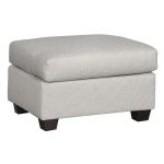 Casual Contemporary Ivory Ottoman – Wall St.