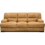 Casual Contemporary Palomino Brown Leather Sofa – Stallone