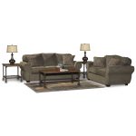 Casual Traditional Coffee Brown Sofa Bed 7 Piece Room Group.