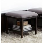 Charcoal Contemporary Upholstered Bench Cube – Tivoli