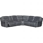 Charcoal Gray Leather-Match 6-Piece Power Reclining Sectional – Shawn