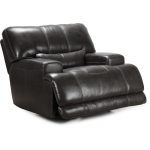 Charcoal Leather-Match Power Recliner – Stampede
