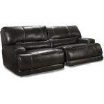 Charcoal Leather-Match Power Reclining Sofa – Stampede
