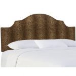 Cheetah Arch Upholstered King Size Headboard