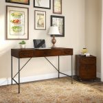 Cherry Writing Desk and 2- Drawer File Cabinet (48 Inch) – Ironworks