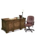 Chestnut Brown Executive Desk – Centennial