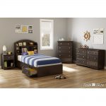 Chocolate Twin Mates Bed with Drawers (39 Inch) – Morning Dew