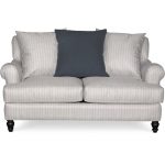 Classic Blue-Silver Striped Loveseat – Quincy