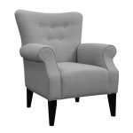 Classic Cement Gray Accent Chair – Lydia