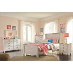 Classic Rustic Whitewashed 6-Piece Full Bedroom Set – Millhaven