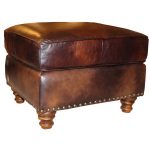 Classic Traditional Brown Leather Ottoman – Toberlone