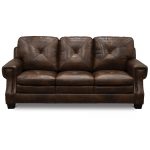 Classic Traditional Dark Brown Leather Sofa Bed – Savannah