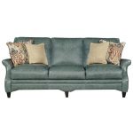 Classic Traditional Green Leather Sofa – Silver Lake