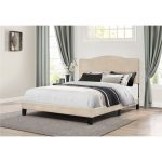 Classic Traditional Linen Full Upholstered Bed – Kiley