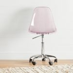 Clear Pink Acrylic Office Chair with Wheels – Annexe