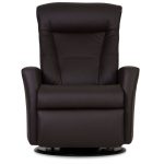 Coffee Brown Large Leather Swivel Glider Power Recliner – Grove