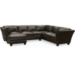 Contemporary Dark Brown Leather 3-Piece Sectional – Capri