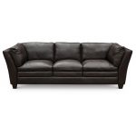 Contemporary Dark Brown Leather Sofa – Capri