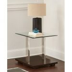 Contemporary Glass Top End Table – Kessy