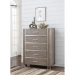 Contemporary Gray and Silver Chest of Drawers – Buena Vista
