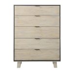 Contemporary Pearl White Chest of Drawers – Synchrony