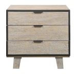 Contemporary Pearl White Nightstand – Synchrony