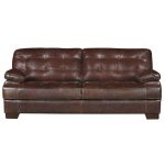 Contemporary Walnut Brown Leather Sofa – Amarillo