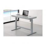 Contemporary White Adjustable Height Desk