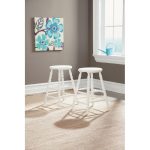 Cottage Road White 24 Inch Counter Stool (Set of 2)