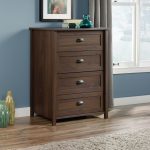 County Line Rum Walnut 4-Drawer Chest of Drawers