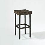 Dark Brown 24 Inch Wicker Counter Height Stools (Set of 2) – Palm.