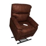 Dark Brown Chaise Power Recliner Lift Chair