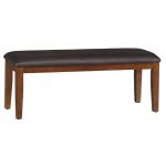 Dark Cherry Upholstered Bench – Brent Collection