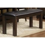Dark Walnut Upholstered Dining Bench – Corliss Collection