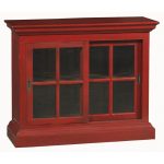 Deep Red Distressed Short English Bookcase