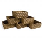 Diamond Pattern 6-Pack Decorative Storage Box (Small) – Shoe Storage