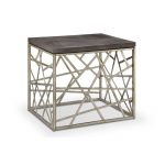 Distressed Silver and Gray End Table – Tribeca