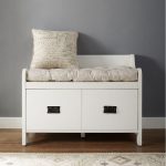 Distressed White Entryway Bench – Fremont