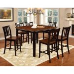 Dover Black & Cherry 5-Piece Counter Height Dining Set