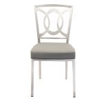 Drake Gray & Stainless Dining Chairs (Set of 2)