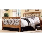 Dunhill Brown & Honey Oak Full Size Bed