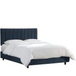 Eclipse Black Contemporary Channel Seam King Size Bed
