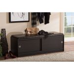 Entryway Cushioned Bench Shoe Rack Cabinet