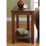 Espresso Wedge Chair Side Table