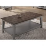 Farmhouse Gray and Brown Coffee Table