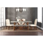 Faux Cement and Natural 5-Piece Dining Set – Bohemian Collection