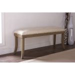Faux Leather Tuffted Bench