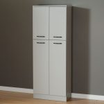 Four Door Soft Gray Storage Pantry – Axess